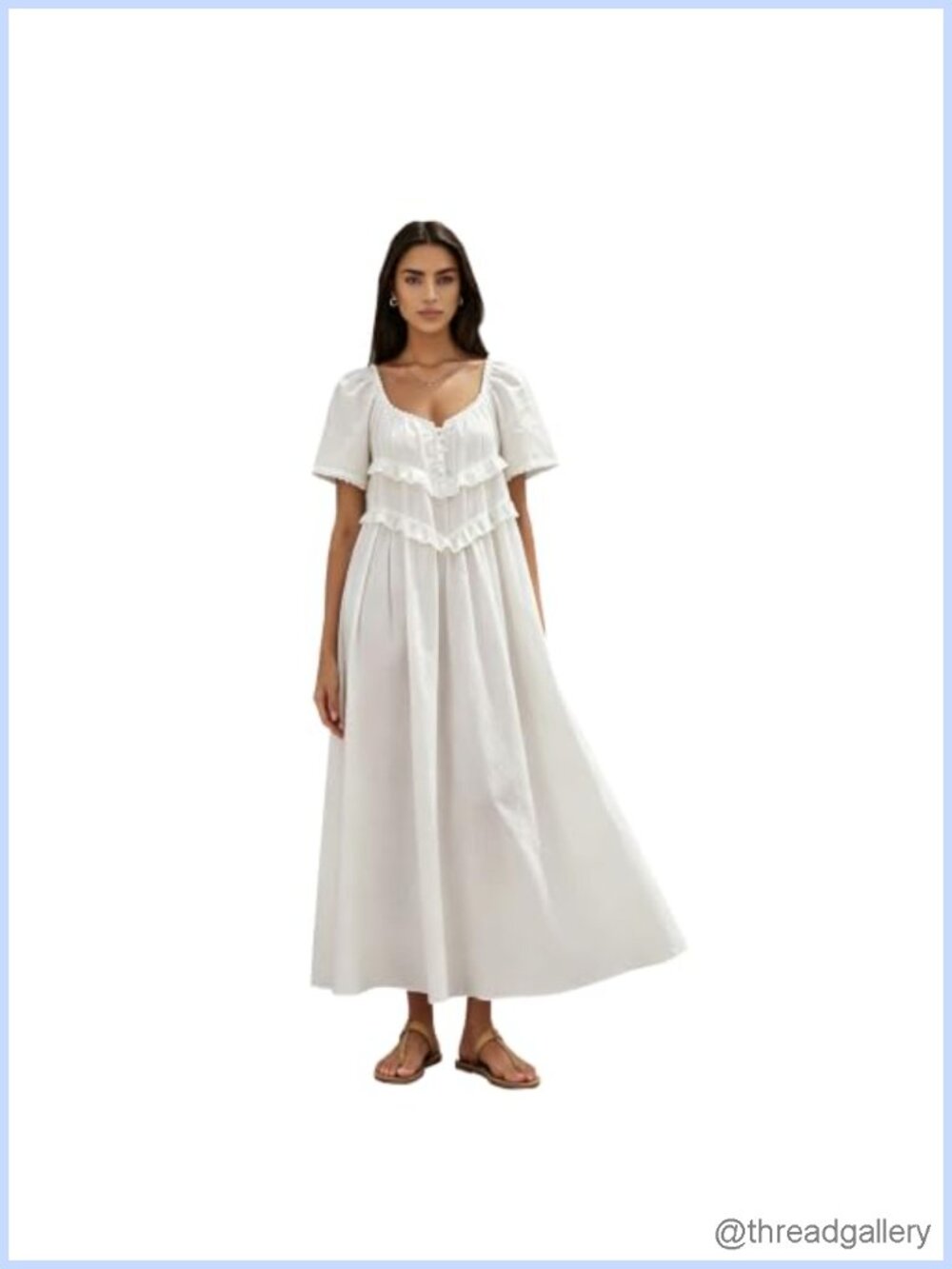 Women Summer Maxi Dress Short Sleeve Low-Cut Backless Swing Casual